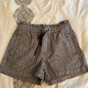 LOFT Striped Tie Waist Shorts